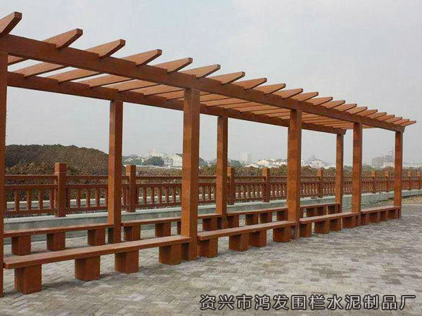 仿木廊架